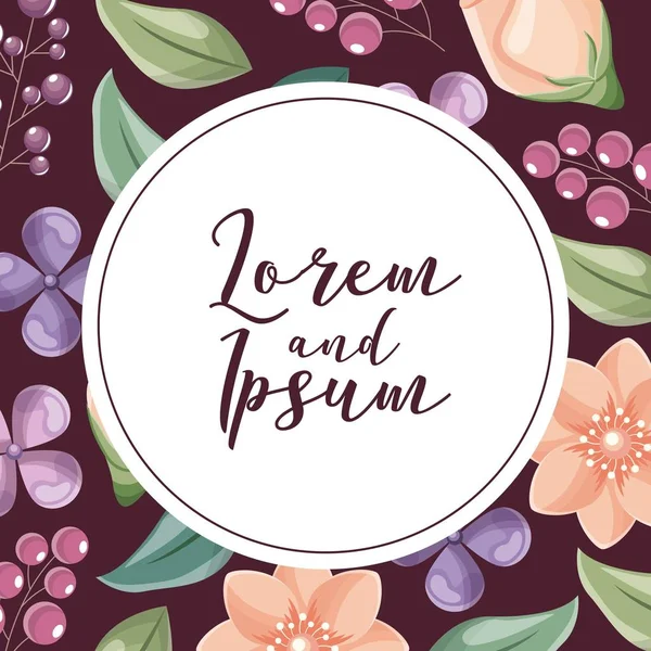 çiçek düğün kartı