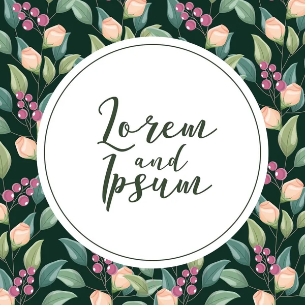 çiçek düğün kartı