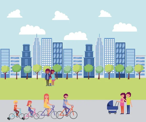 insanlar Parkı ve şehir