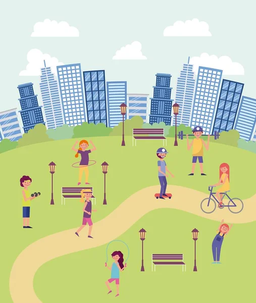 insanlar Parkı ve şehir