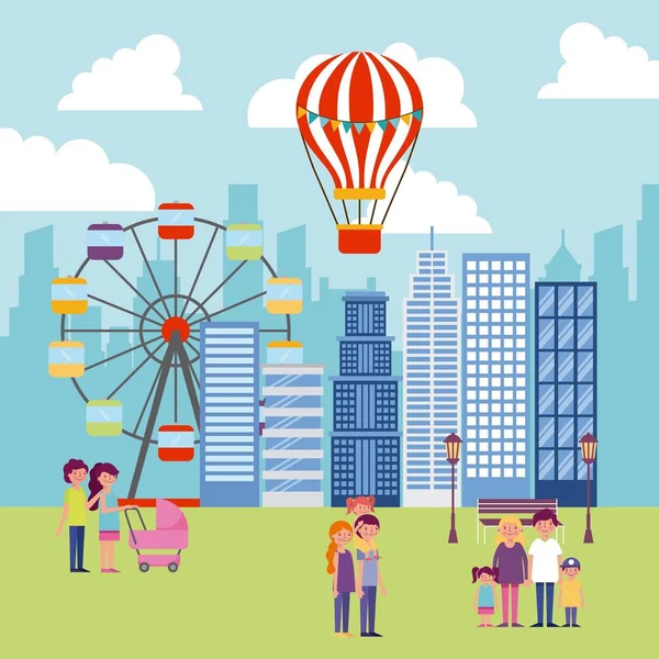 insanlar Parkı ve şehir