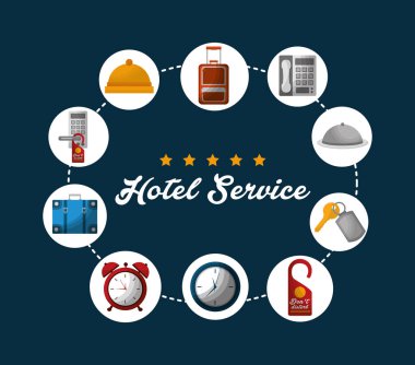 Otel binası taksi ve bavul