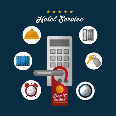 Otel binası taksi ve bavul