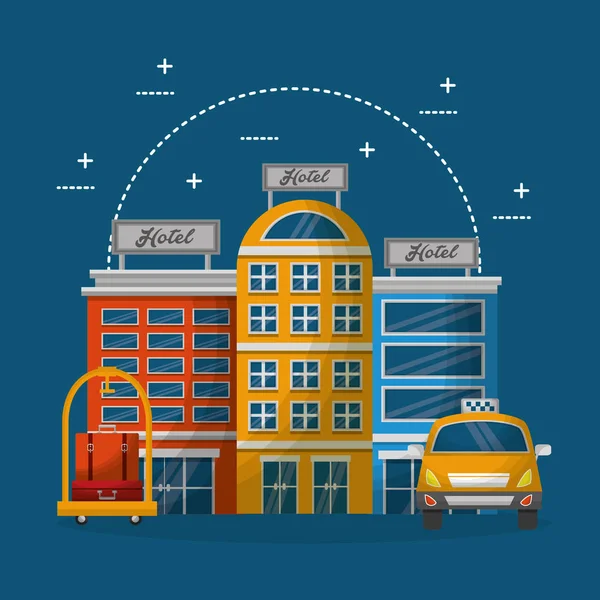 Otel Otel Bagaj arabası ve taksi taşıma Binası