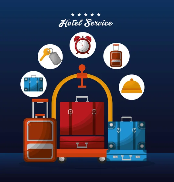 Gebouw hotelservice — Stockvector