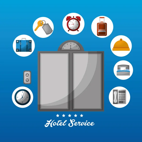 Hotel building service — Stock Vector