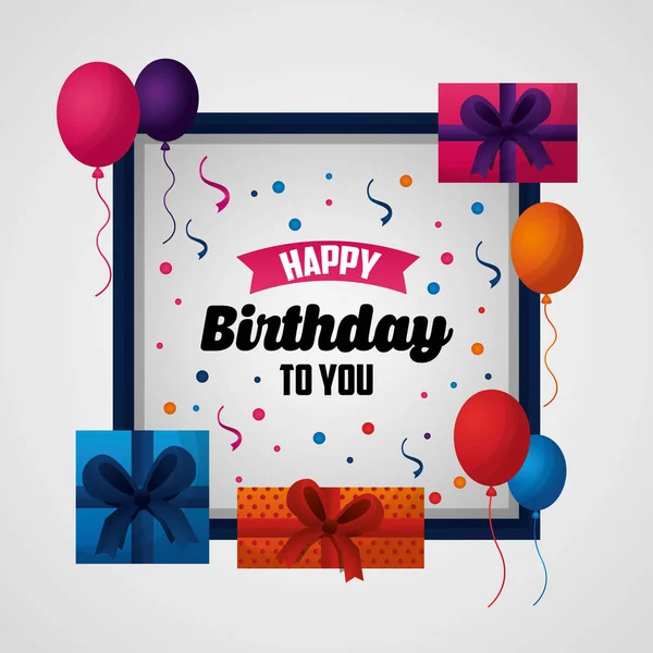 Happy birthday card — Stock Vector