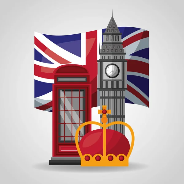 Reino Unido coloca bandera — Archivo Imágenes Vectoriales