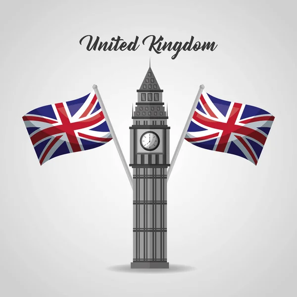 İngiltere bayrak yerleştirir — Stok Vektör