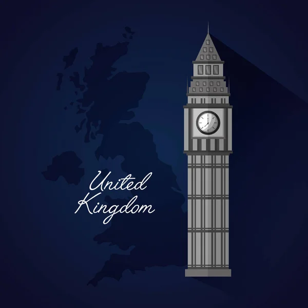 Reino Unido coloca bandeira — Vetor de Stock