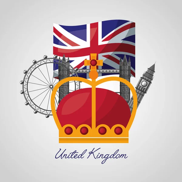 Флаг объединённого королевства — стоковый вектор