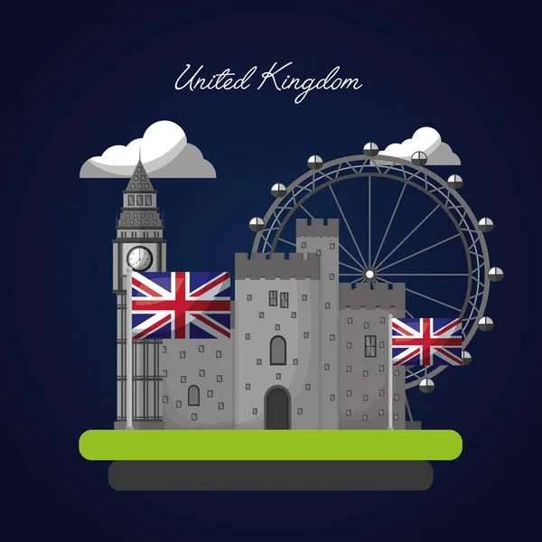 United kingdom country flag — Stock Vector