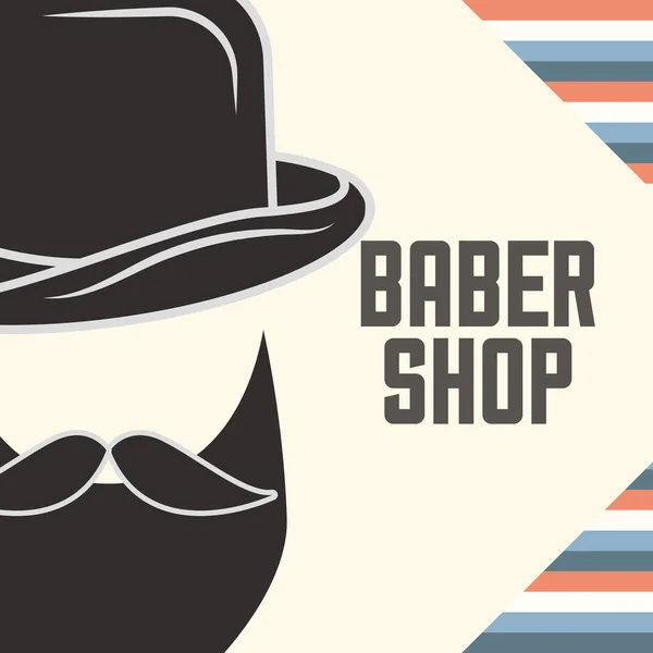 Baber shop design — Stock Vector