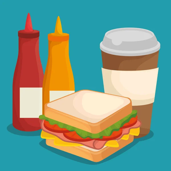 Fast food restaurant menu — Stockvector