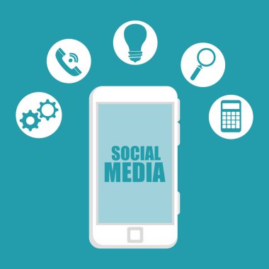 sosyal medya simge ile Smartphone