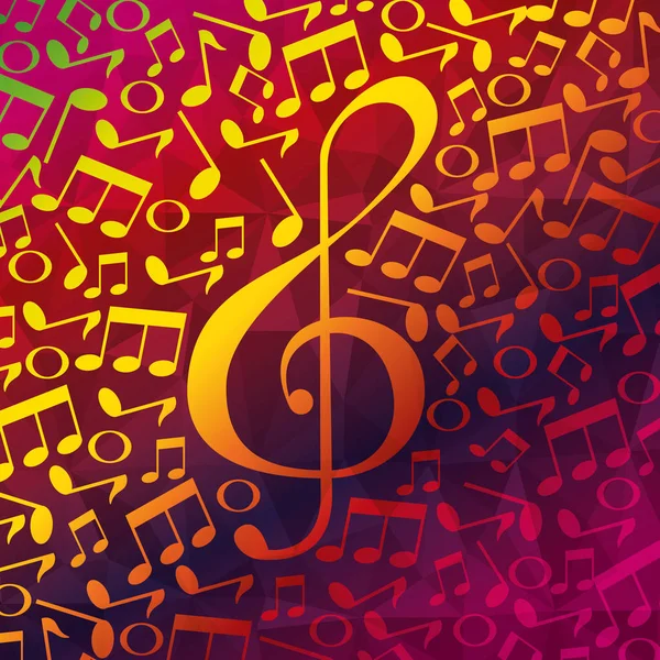 Notes de musique live patern — Image vectorielle