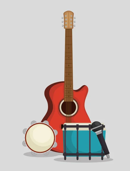 Définir des icônes d'instruments de musique — Image vectorielle