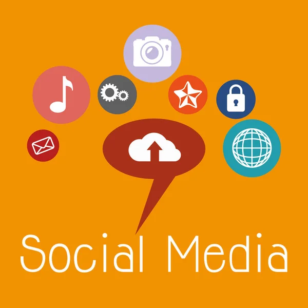Sosyal Medya Icons set — Stok Vektör