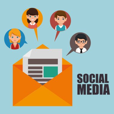 Sosyal medya topluluk karakterler