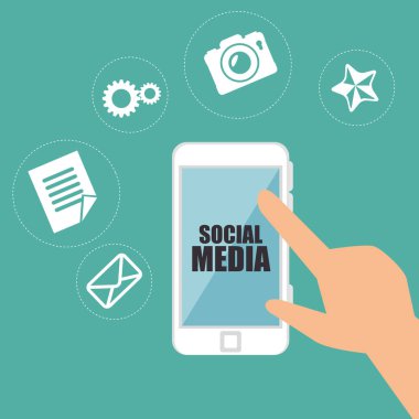 sosyal medya simge ile Smartphone