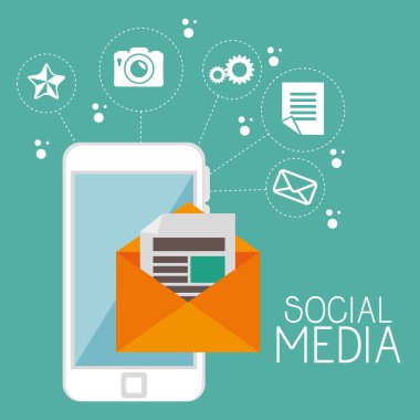 sosyal medya simge ile Smartphone