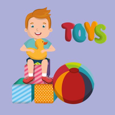 küçük çocuk oyuncakları karakteri ile oynamak