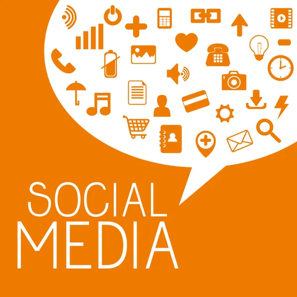 Sociala medier som ikoner — Stock vektor