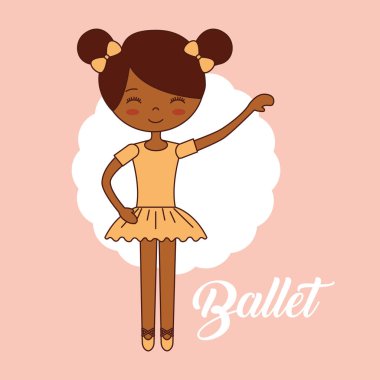 güzel Balerin Bale çizgi film karakteri