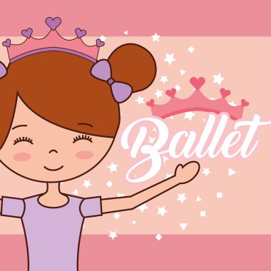 güzel Balerin Bale çizgi film karakteri