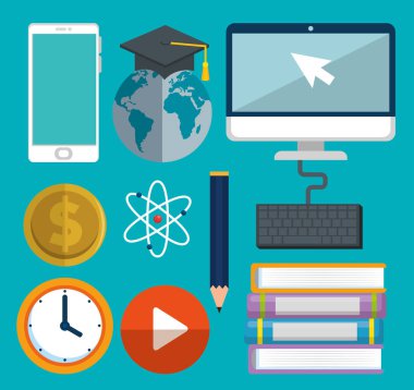 Hatta eğitim Icons set