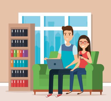 Gençler Kütüphane sahnesi