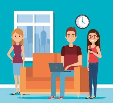 Gençler Kütüphane sahnesi