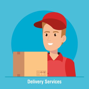 kurye karakter dağıtım ikonu