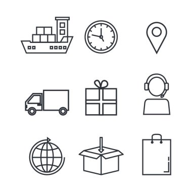 teslimat hizmeti Icons set