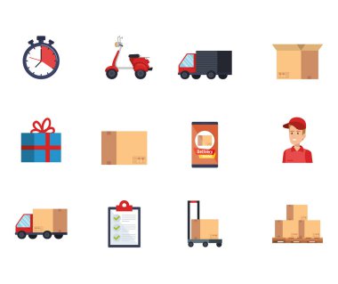 teslimat hizmeti Icons set
