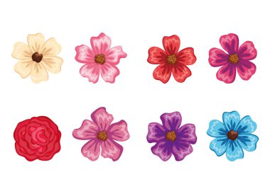 güzel çiçekler Icons set