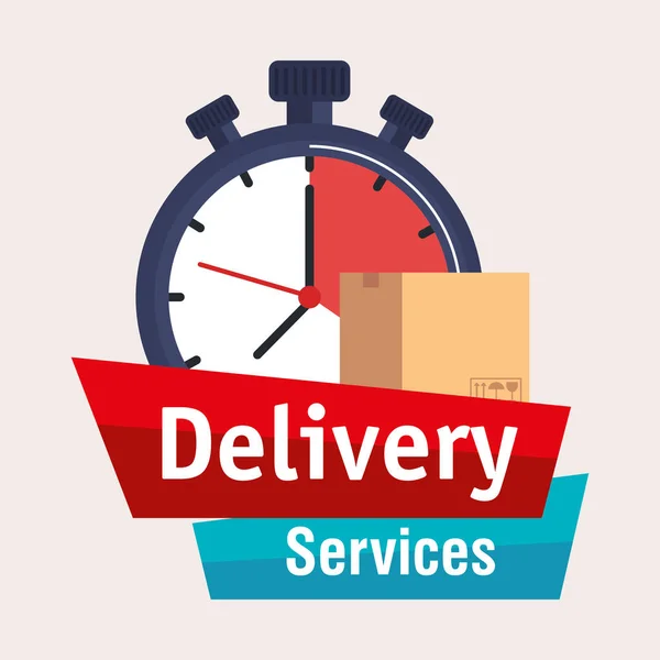 Chronometer delivery service icon — Stock Vector