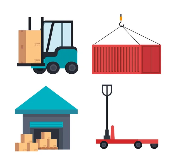 Iconos de conjunto de servicio de entrega — Vector de stock