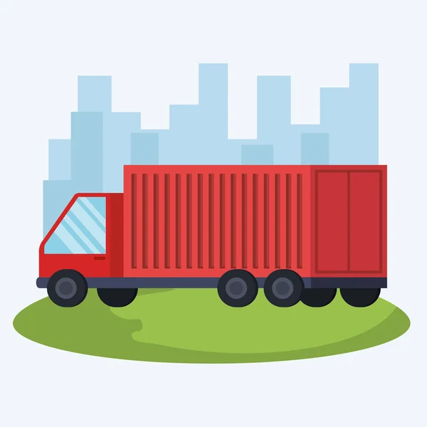 Truck delivery service icon — Stock Vector