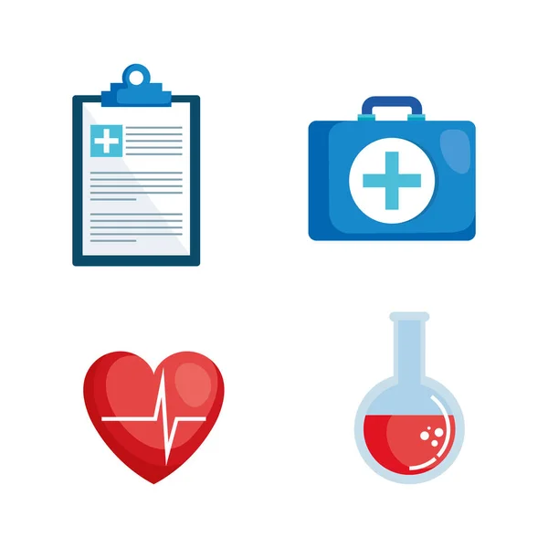 Salud iconos conjunto médico — Archivo Imágenes Vectoriales