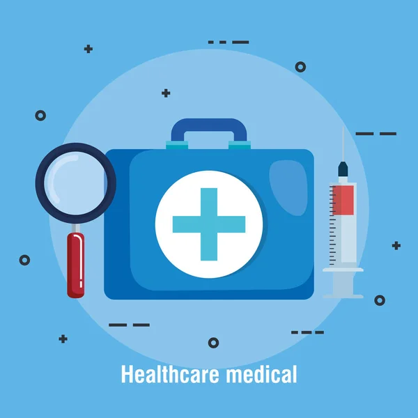 Healthcare medical set icons — Stock Vector