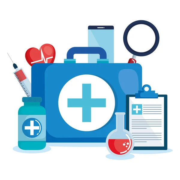 Salud iconos conjunto médico — Vector de stock