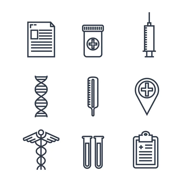 Medizinische Symbole im Gesundheitswesen — Stockvektor