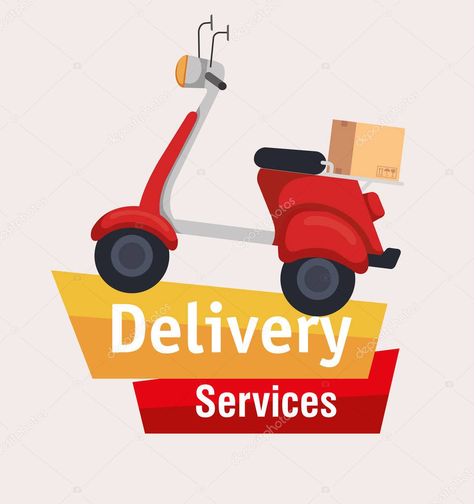 motorcycle delivery service icon
