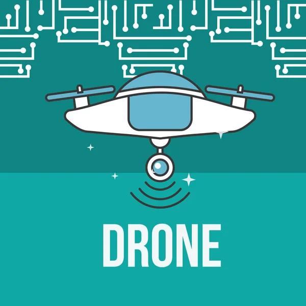 Drohnen-Technologie futuristisch — Stockvektor