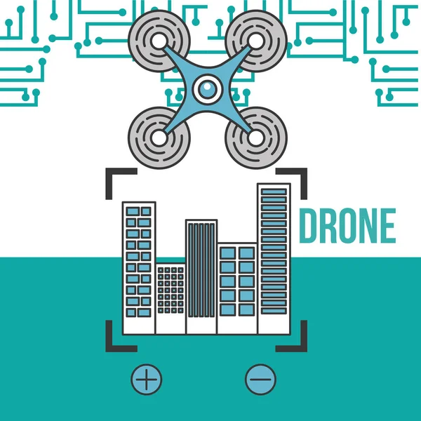 Technologie de drone futuriste — Image vectorielle