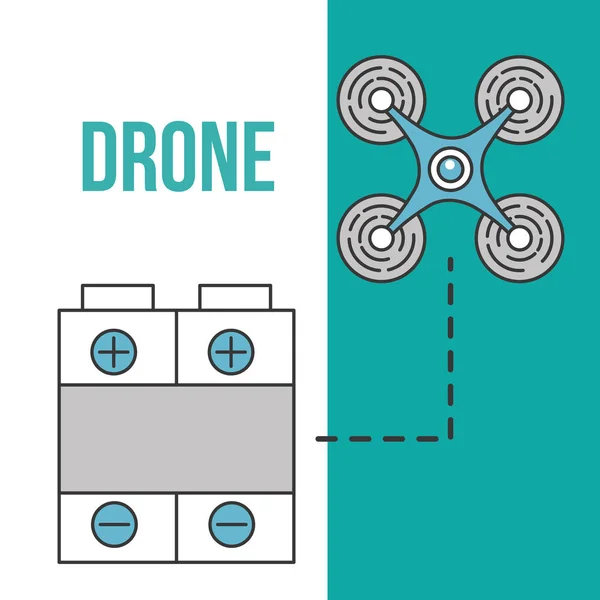 Drone, futurisztikus technológia — Stock Vector