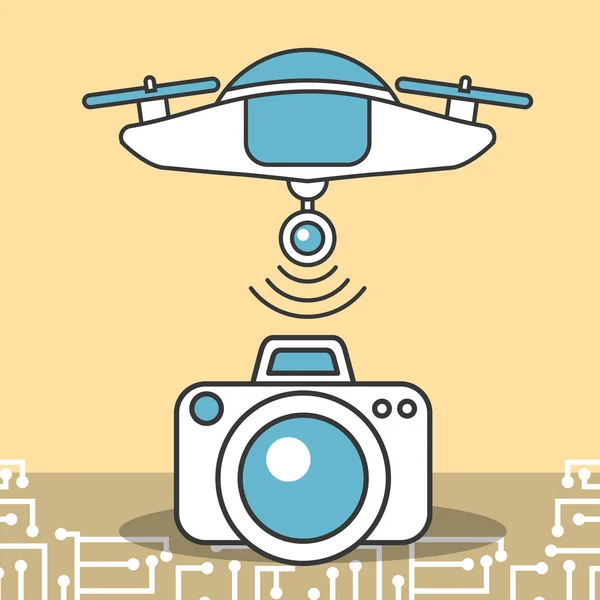 Drone технології футуристичний — стоковий вектор