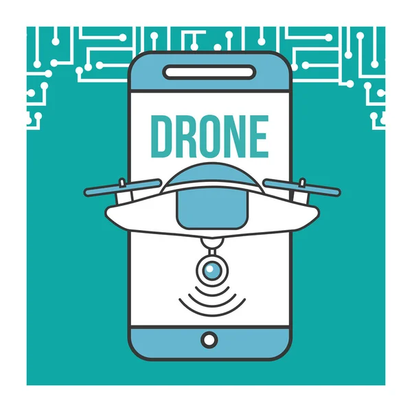 Drone technology futuristic — Stock Vector