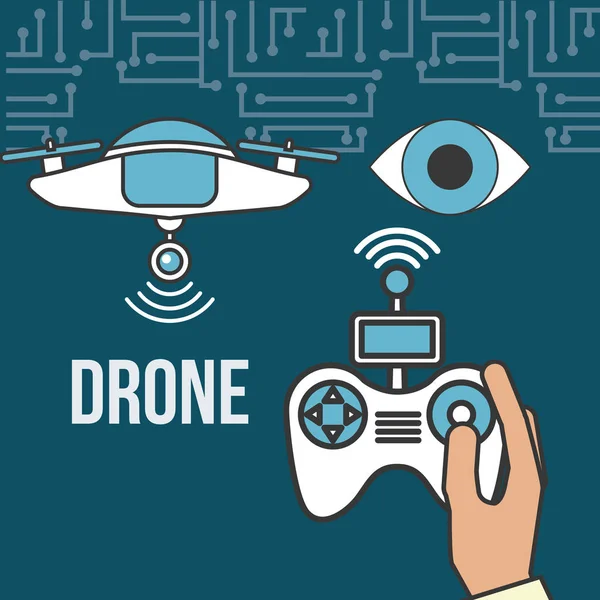 Drone technology futuristic — Stock Vector